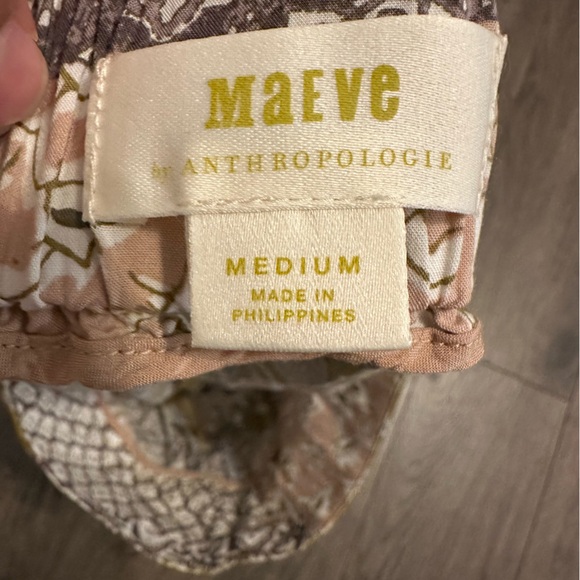 Maeve by Anthropologie White and Yellow Pleated Skater Mini Skirt - Picture 3 of 4